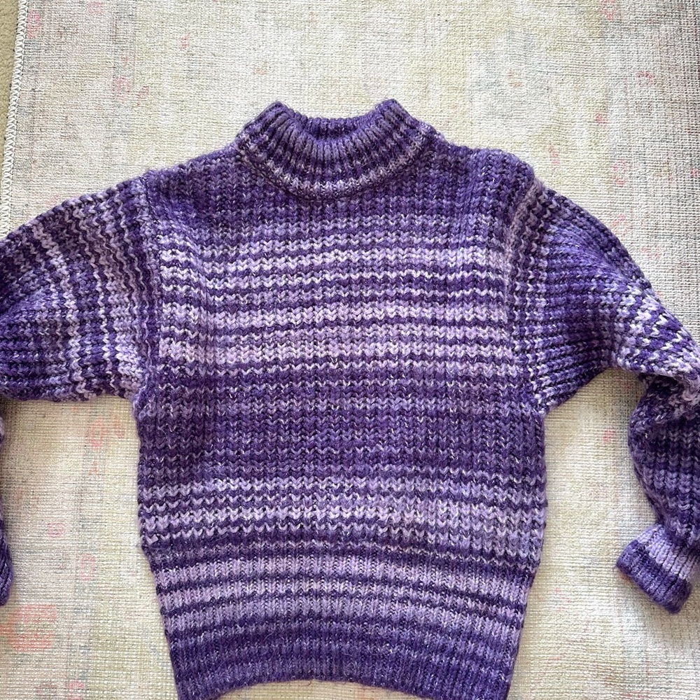 Zara Purple Striped Sweater